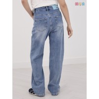 Джинсы прямые MUA Женские хлопковые джинсы Giona голубой 46