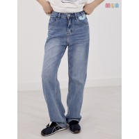 Джинсы прямые MUA Женские хлопковые джинсы Giona голубой 46