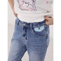 Джинсы прямые MUA Женские хлопковые джинсы Giona голубой 46