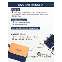 Набор спиц для вязания Denim Knit Pro 